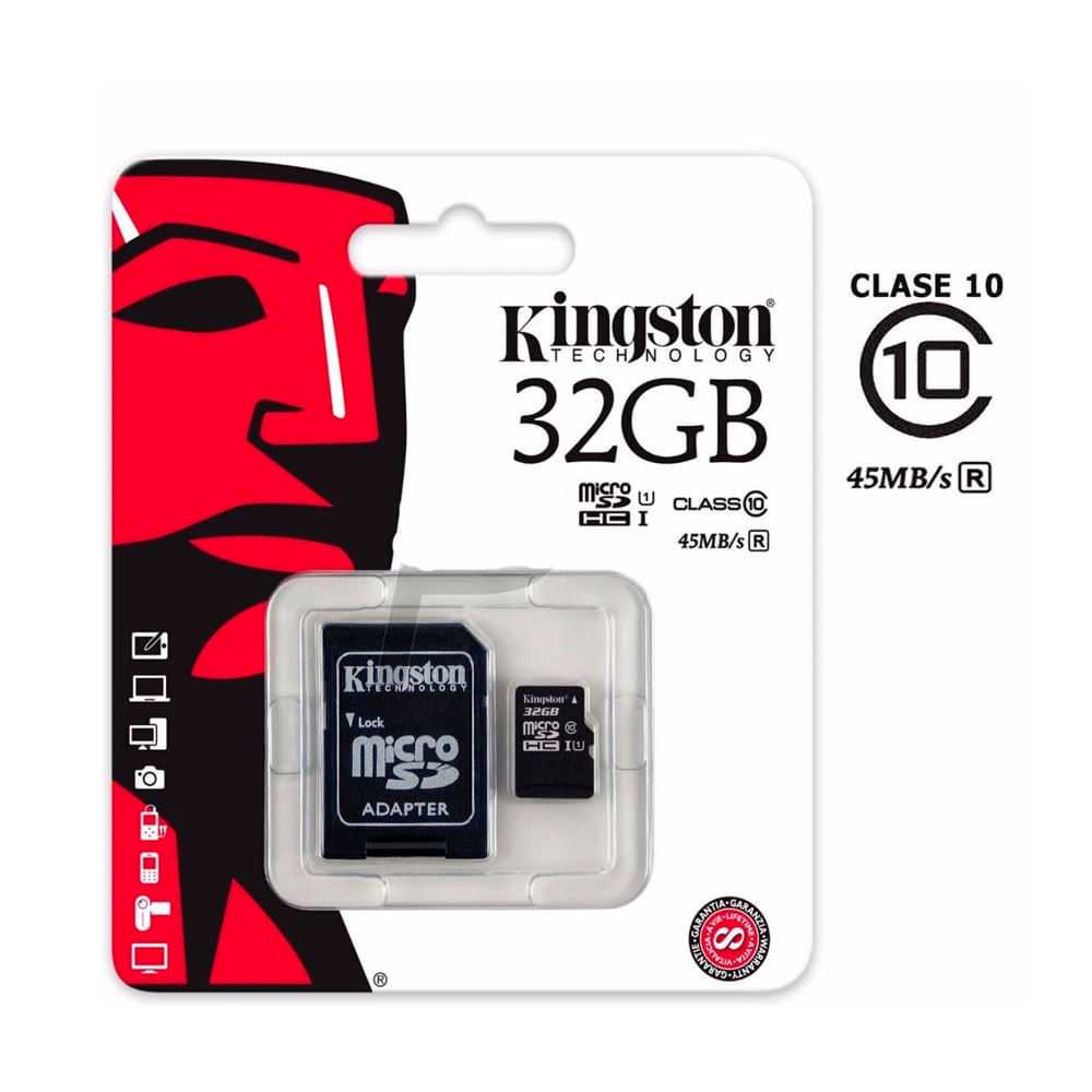 seda Gladys mundo Memoria Micro SD Kingston - 32GB - EckoHogar