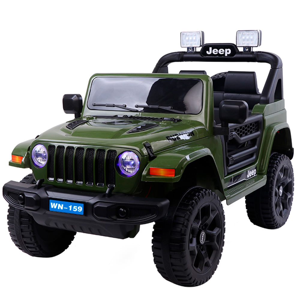 Carro a Batería Peego Jeep WN-159 - Color Verde - 2 Puertas - EckoHogar