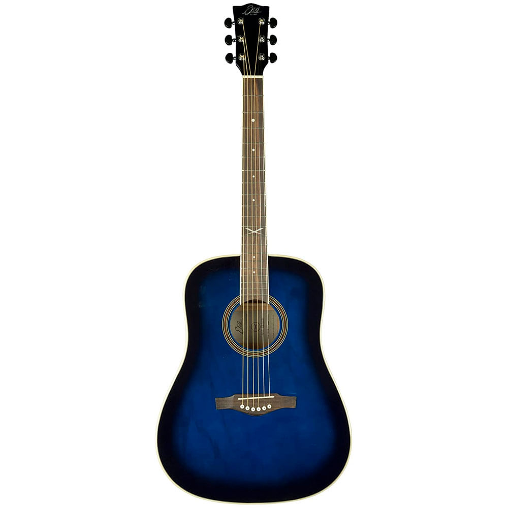 Inmunidad Sueño Agarrar Guitarra Acústica Eko | Color Azul Sunburst - EckoHogar